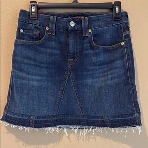 7 For All Mankind Blue and Gold Mini Skirt Casual